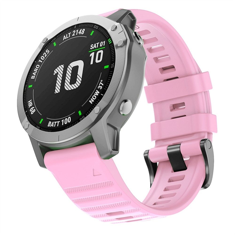 Wewoo - Bracelet pour montre connectée Garmin Fenix 6 22mm Silicone Smart Watch de remplacement Rose - Bracelet connecté