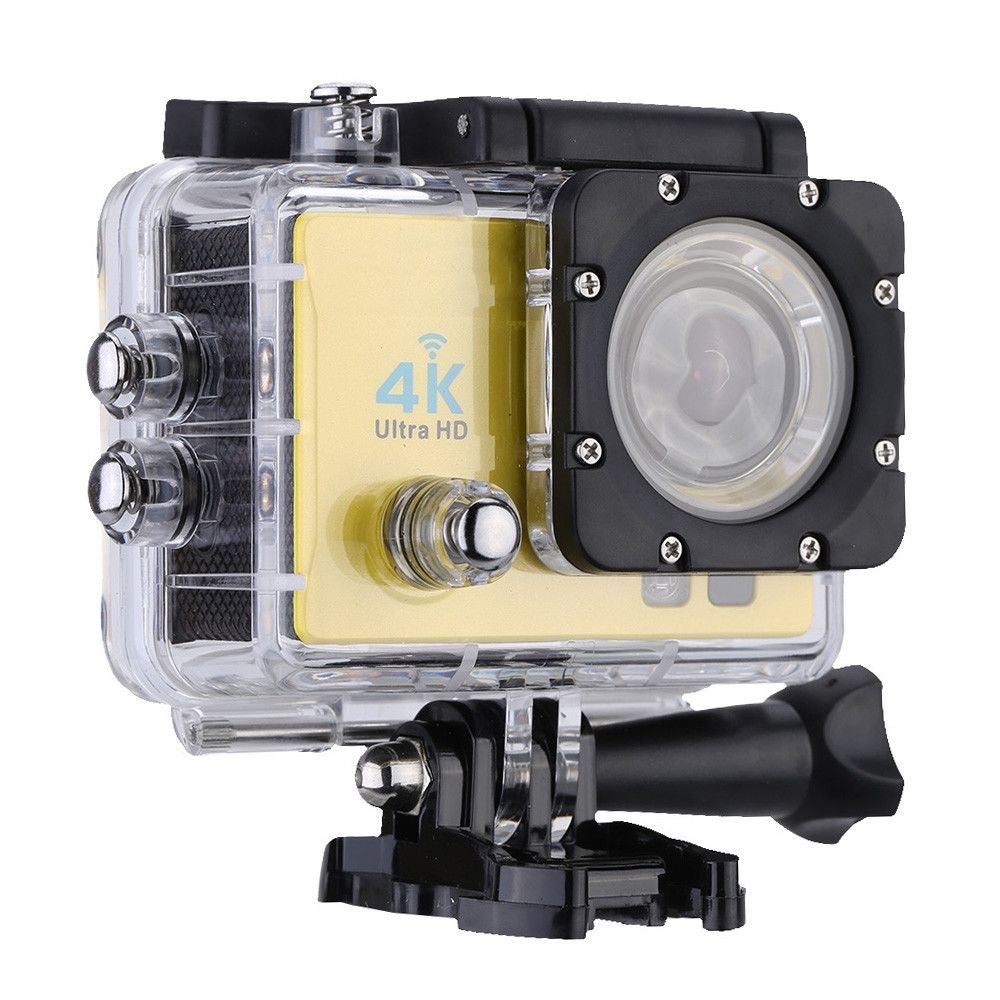 Wewoo - Caméra sport Q3H 2.0 pouces écran WiFi Action Camera caméscope avec boîtier étancheAllwinner V3170 degrés grand angle jaune - Caméras Sportives