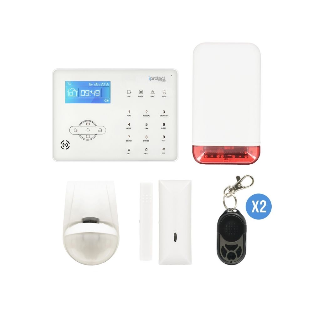 Iprotect - Kit alarme sans fil GSM - Alarme connectée