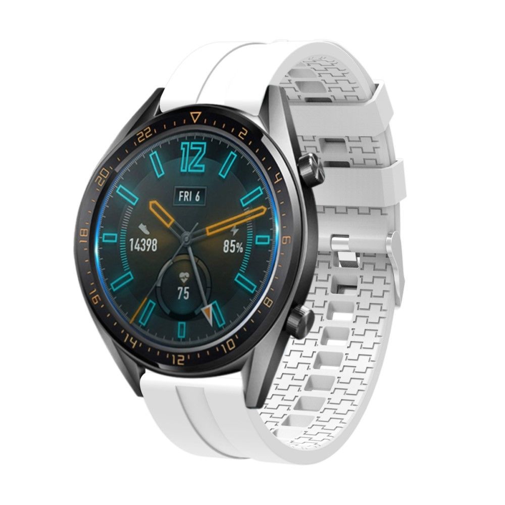 marque generique - Bracelet en silicone 22mm blanc pour votre Huawei Watch GT - Accessoires bracelet connecté