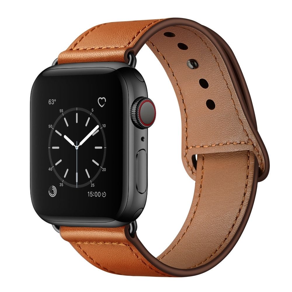 Wewoo - Pour Apple Watch 3/2/1 Génération 42 mm Bracelet en cuir à boucle universelle marron - Accessoires montres connectées