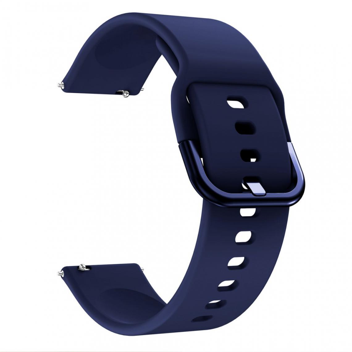 Other - Bracelet en silicone Couleur unie de 20 mm bleu nuit pour votre Polar Ignite - Accessoires bracelet connecté