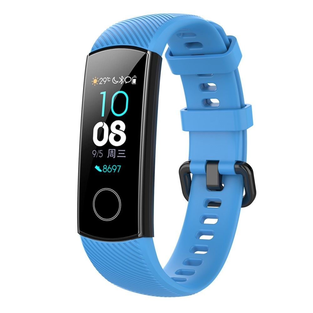 marque generique - Bracelet en silicone remplacement, longueur : 95.6+124.8mm bleu clair pour votre Huawei Honor Band 4 - Accessoires bracelet connecté