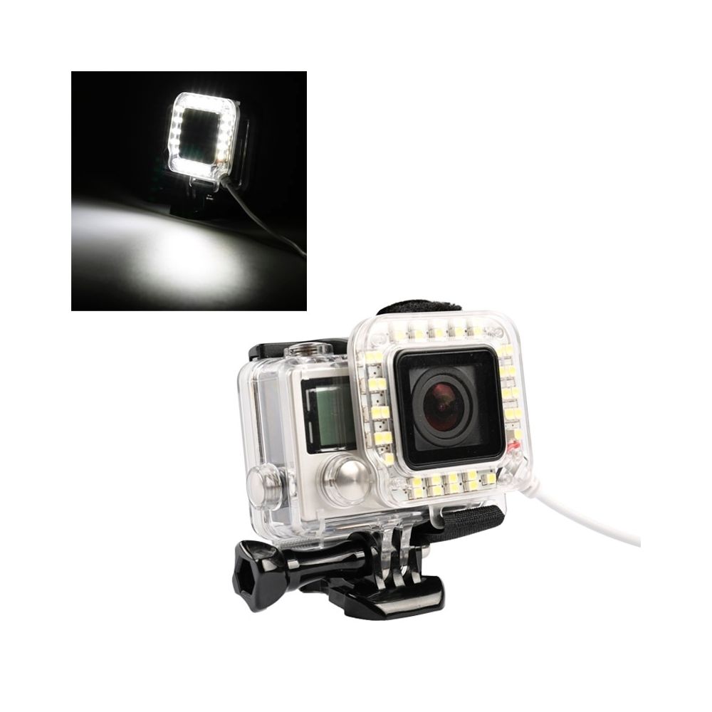 Wewoo - Pour GoPro HERO4 / 3+ USB Lens Ring LED Flash Lumière Prise de vue nocturne - Caméras Sportives