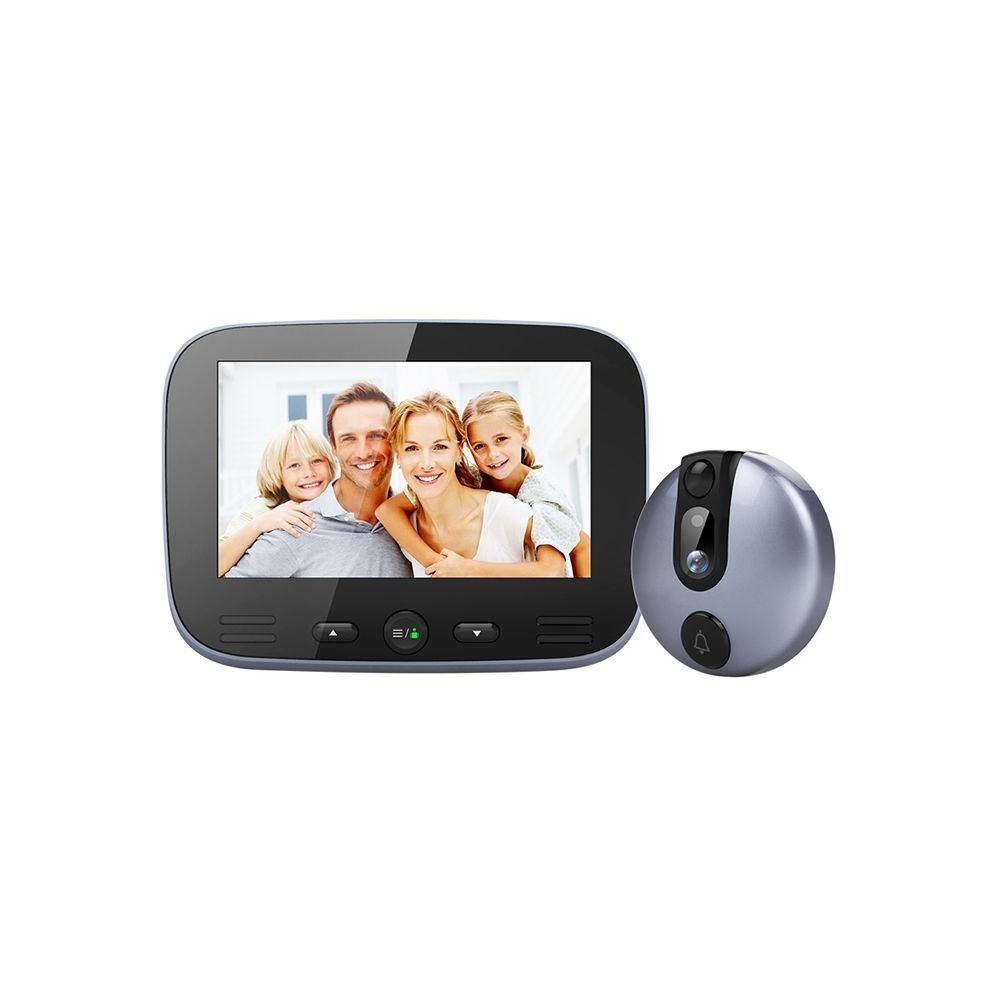 Wewoo - Interphone vidéo Visiophone Azur 4.3 pouces Écran 2.0MP caméra de sécurité intelligente sonnette, carte TF de soutien 32Go Max et vision nocturne détection de mouvement Azur - Sonnette et visiophone connecté