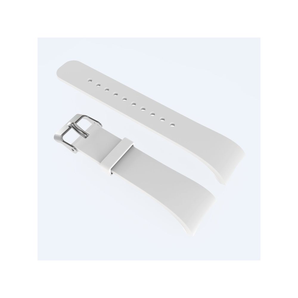 Wewoo - Bracelet de montre en cuir couleur unie pour Galaxy Gear Fit2 R360 (blanc) - Bracelet connecté