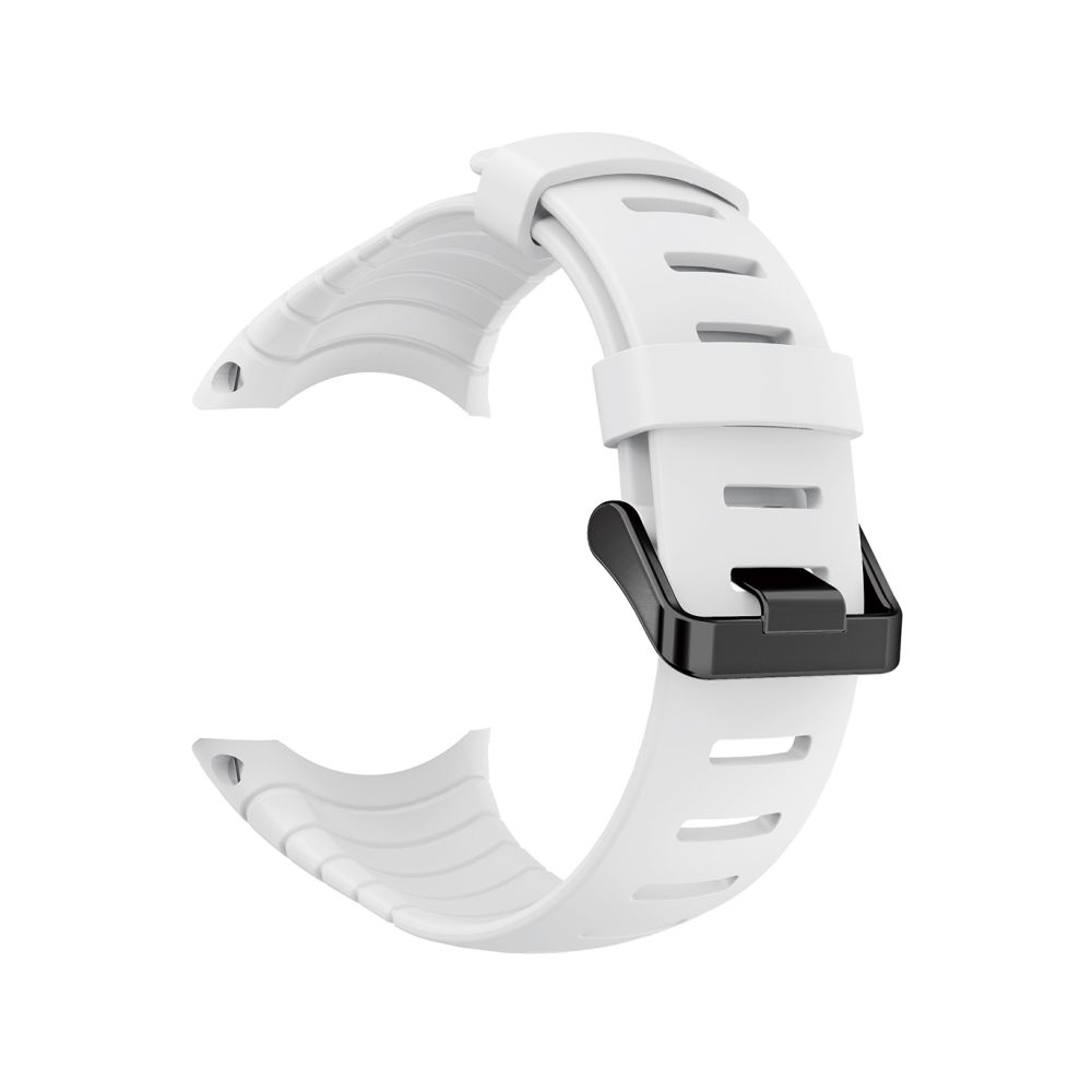 Wewoo - Bracelet blanc pour Sunnto Core Series Boucles Carré en Silicone TPU Boucle d'Acier - Bracelet connecté