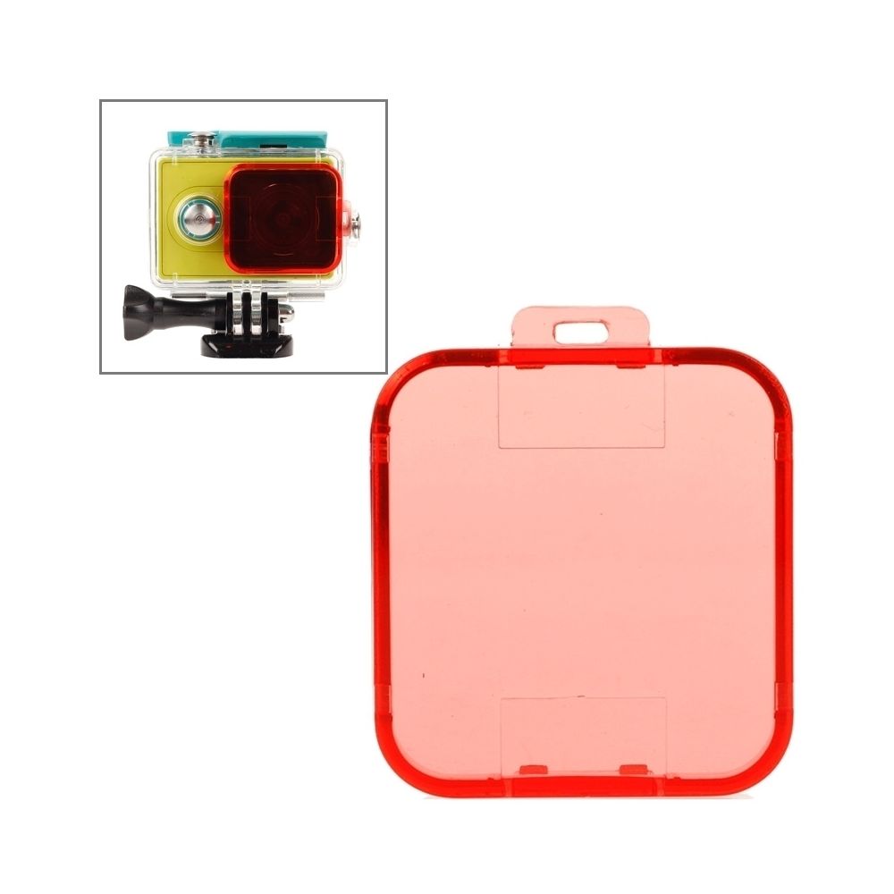 Wewoo - Filtre rouge pour l'Appareil photo de sport de Xiaomi Logement de de plongée de Snap-on - Caméras Sportives