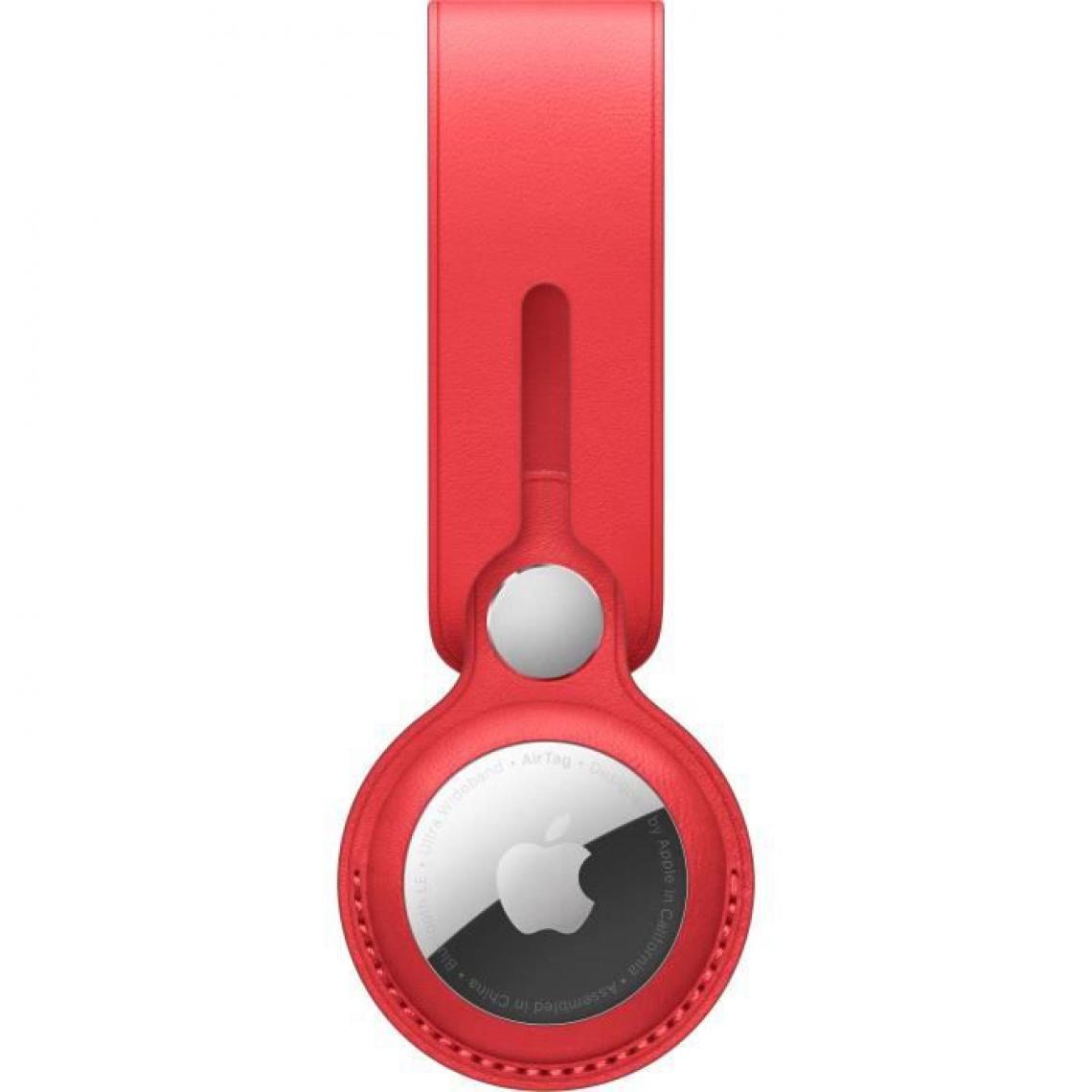 Apple - APPLE Laniere en cuir AirTag (PRODUCT)RED - Accessoires montres connectées