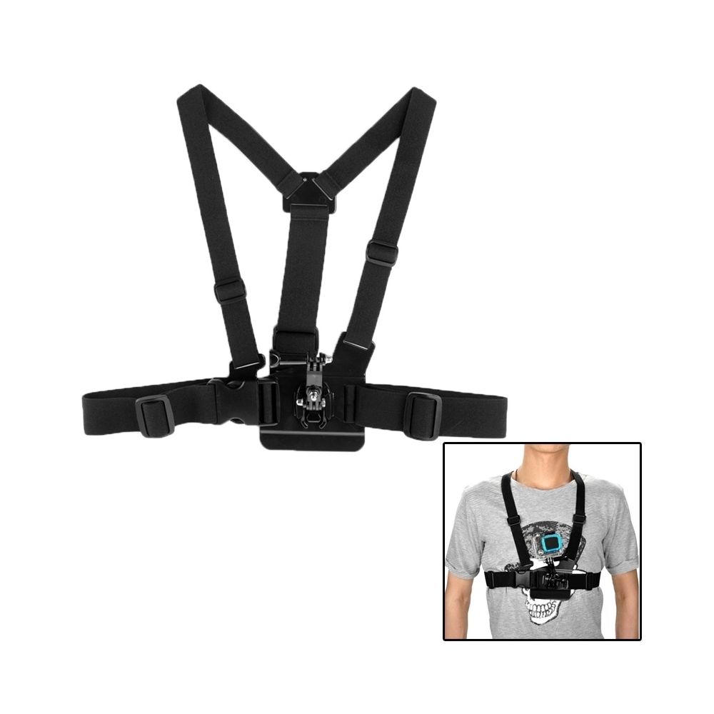 Wewoo - Pour GoPro Hero 4 / noir 3+ / 36925 ST-25 harnais de ceinture réglable de de poitrine de corps avec la vis de parenthèse de boucle - Caméras Sportives