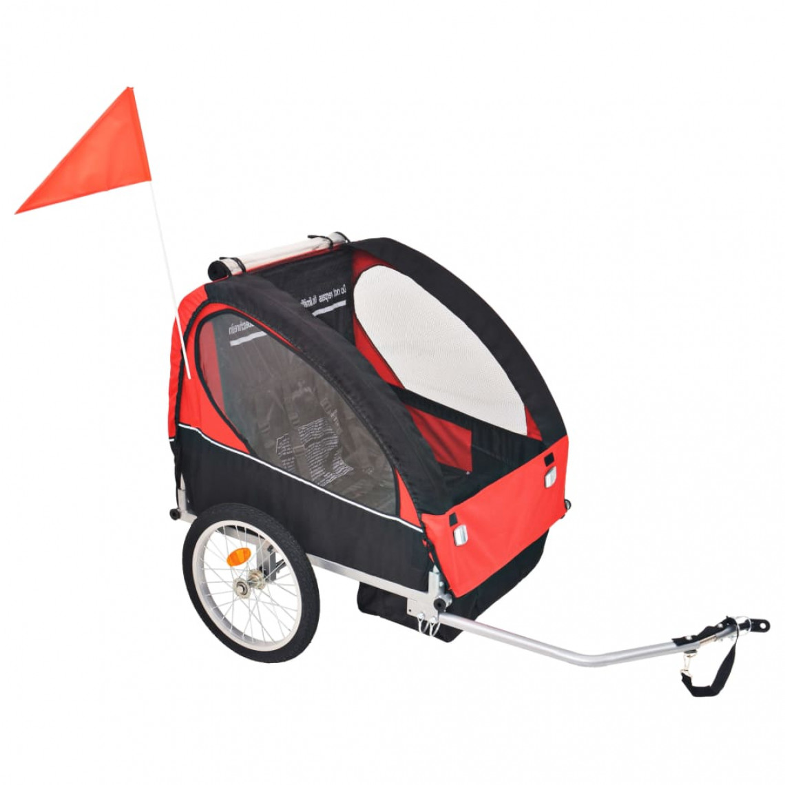 Vidaxl - vidaXL Remorque de vélo pour enfants rouge et noire 30 kg - Vélo électrique