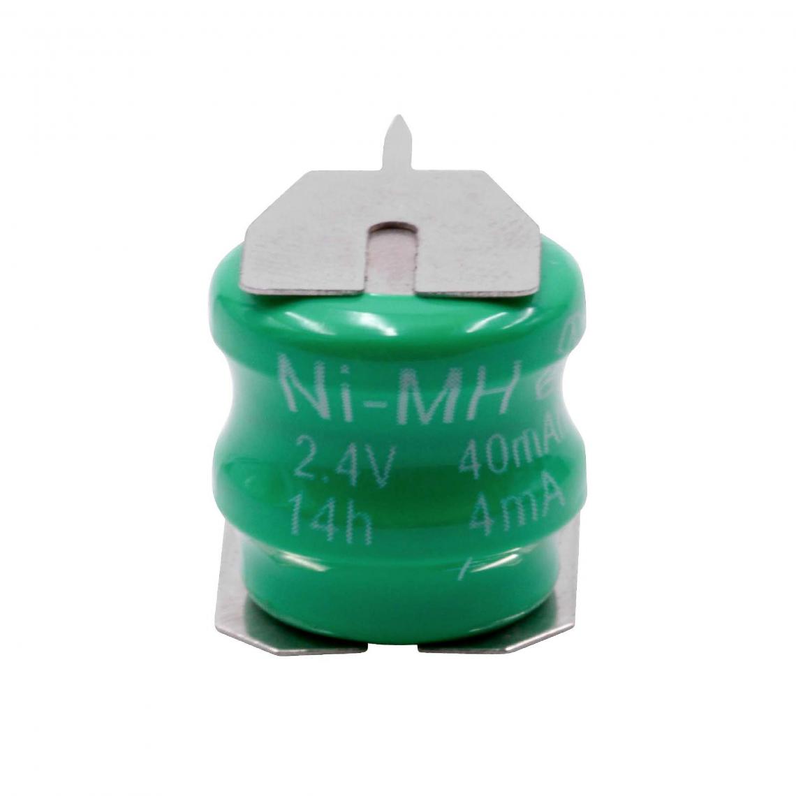 Vhbw - vhbw NiMH pile bouton de remplacement (2x cellule) 3 épingles type V40H 40mAh 2.4V convient pour les batteries de modélisme etc. - Autre appareil de mesure