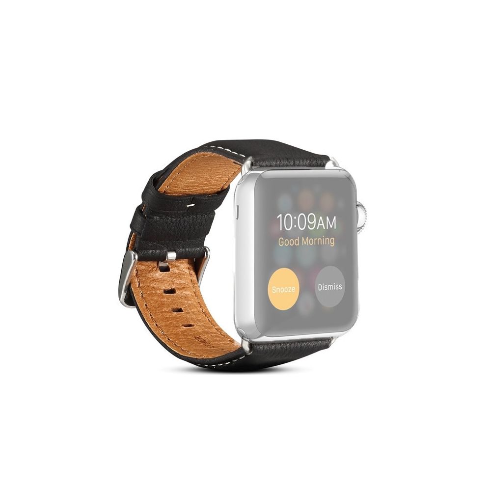 Wewoo - Denior Environmental Luxury Car Watch Bracelet en cuir pour Apple Series 5 & 4 40 mm / 3 & 2 & 1 38 mm noir - Accessoires Apple Watch