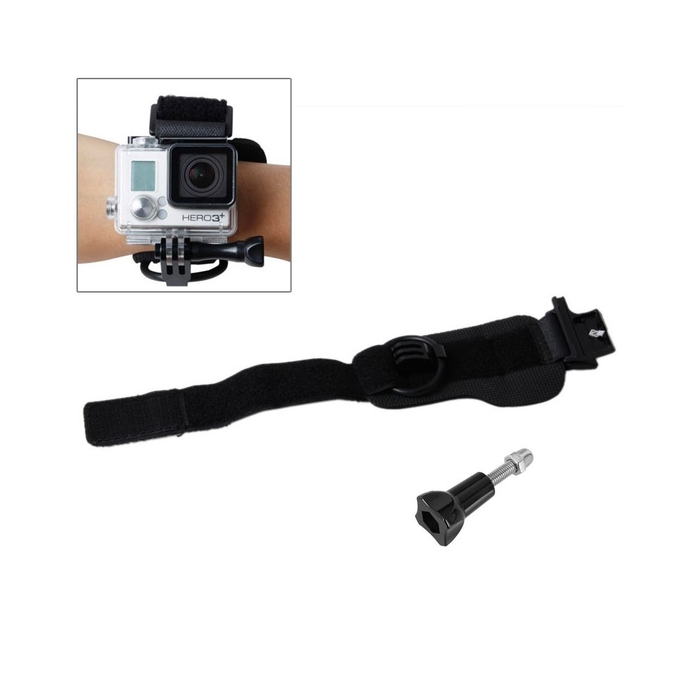 Wewoo - Fixation poignet GoPro noir pour Hero 4 / 3+, Longueur de ceinture: 31cm, HR177 Ceinture à clips - Caméras Sportives