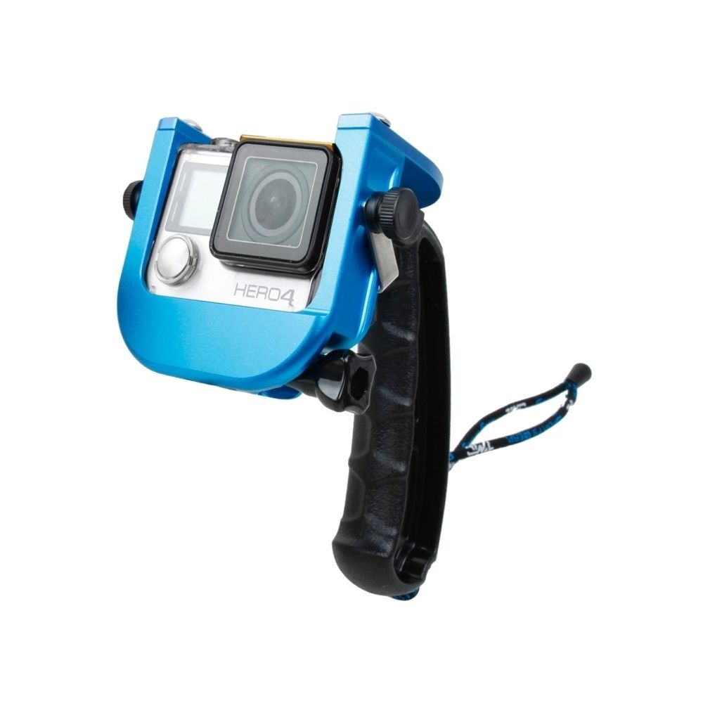 Wewoo - Stabilisateur bleu pour GoPro HERO4 / 3 + P4 Trigger Handheld Grip CNC Métal Bâton Monopod Mount - Caméras Sportives