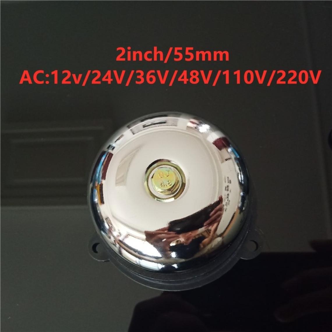 Universal - Facture cloche électrique ronde 6 pouces UC4-150mm 36V inox cloche à impact interne cloche DC(Argent) - Sonnette et visiophone connecté