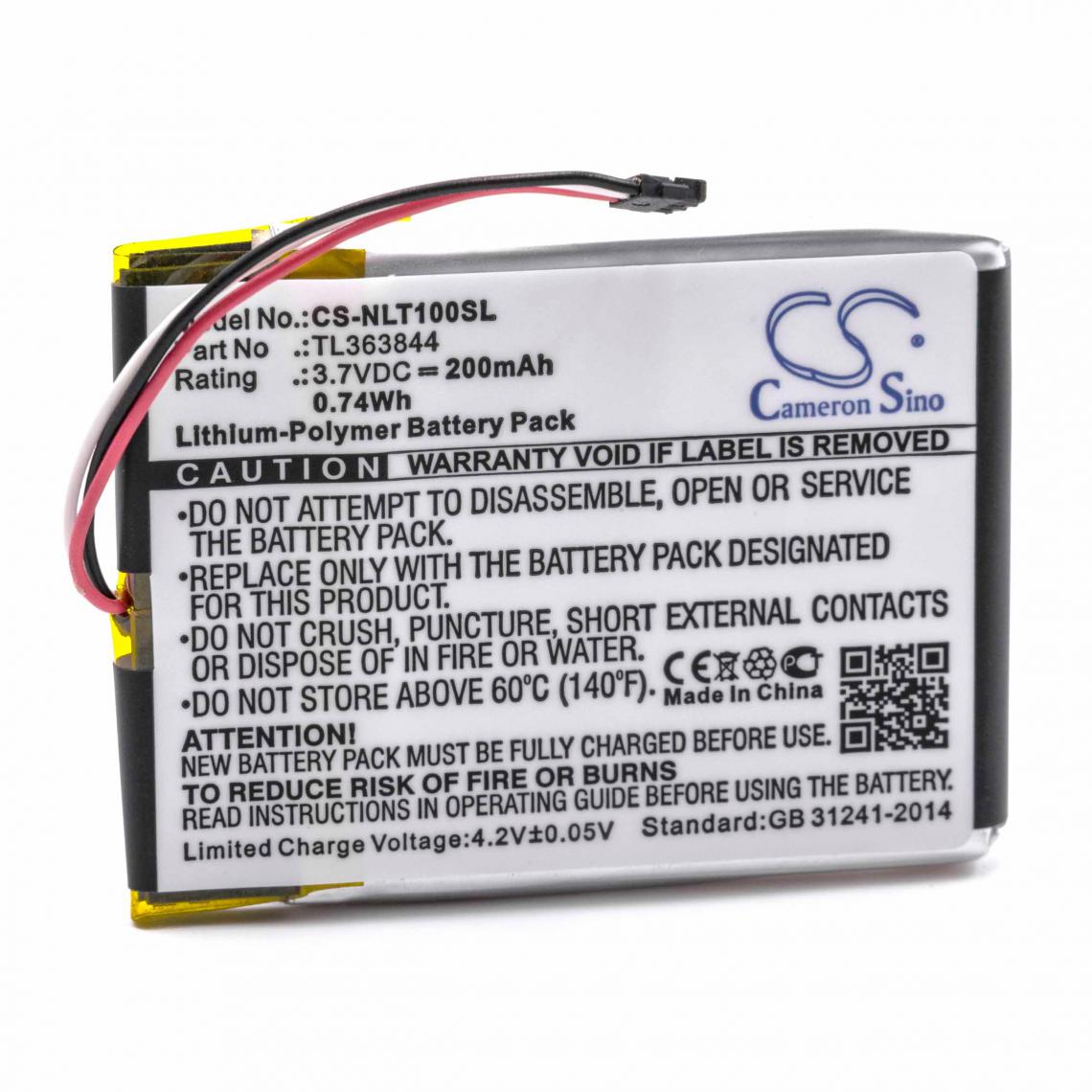 Vhbw - vhbw Batterie Li-Polymère 200mAh (3.7V) pour thermostat, régulateur de température comme Nest TL363844 - Autre appareil de mesure