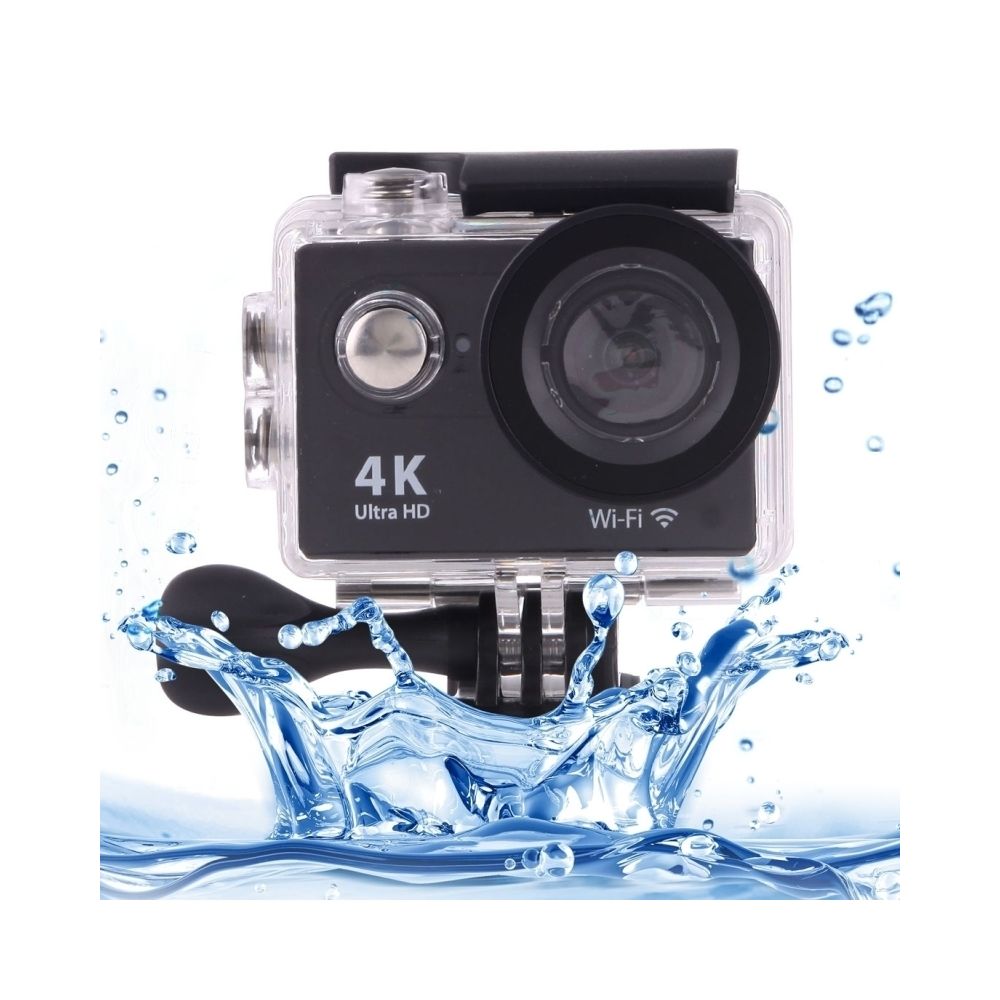 Wewoo - Caméra sport noir 4K Ultra HD 1080P 12MP 2 pouces LCD Écran WiFi Sports Caméra, 170 Degrés Angle Grand Angle, 30 m Étanche - Caméras Sportives