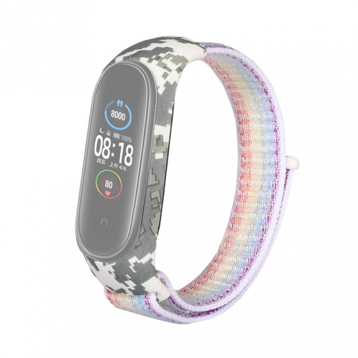 Other - Coque en nylon + silicone cadre de fermeture multicolore pour votre Xiaomi Mi Band 3/4/5 - Accessoires bracelet connecté