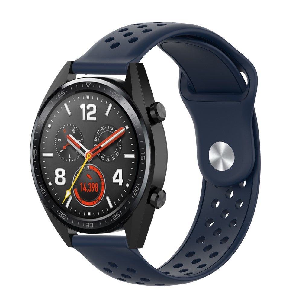 marque generique - Bracelet en TPU couleur unie bleu foncé pour votre Samsung Galaxy Watch 42mm - Accessoires bracelet connecté
