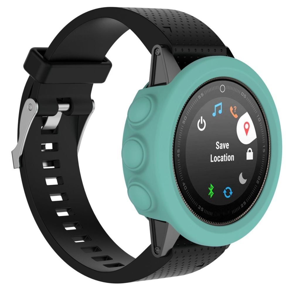 Wewoo - Boîtier de montre Étui de protection en silicone Smart Watchhôte non inclus pour Garmin Fenix 5S vert menthe - Accessoires montres connectées