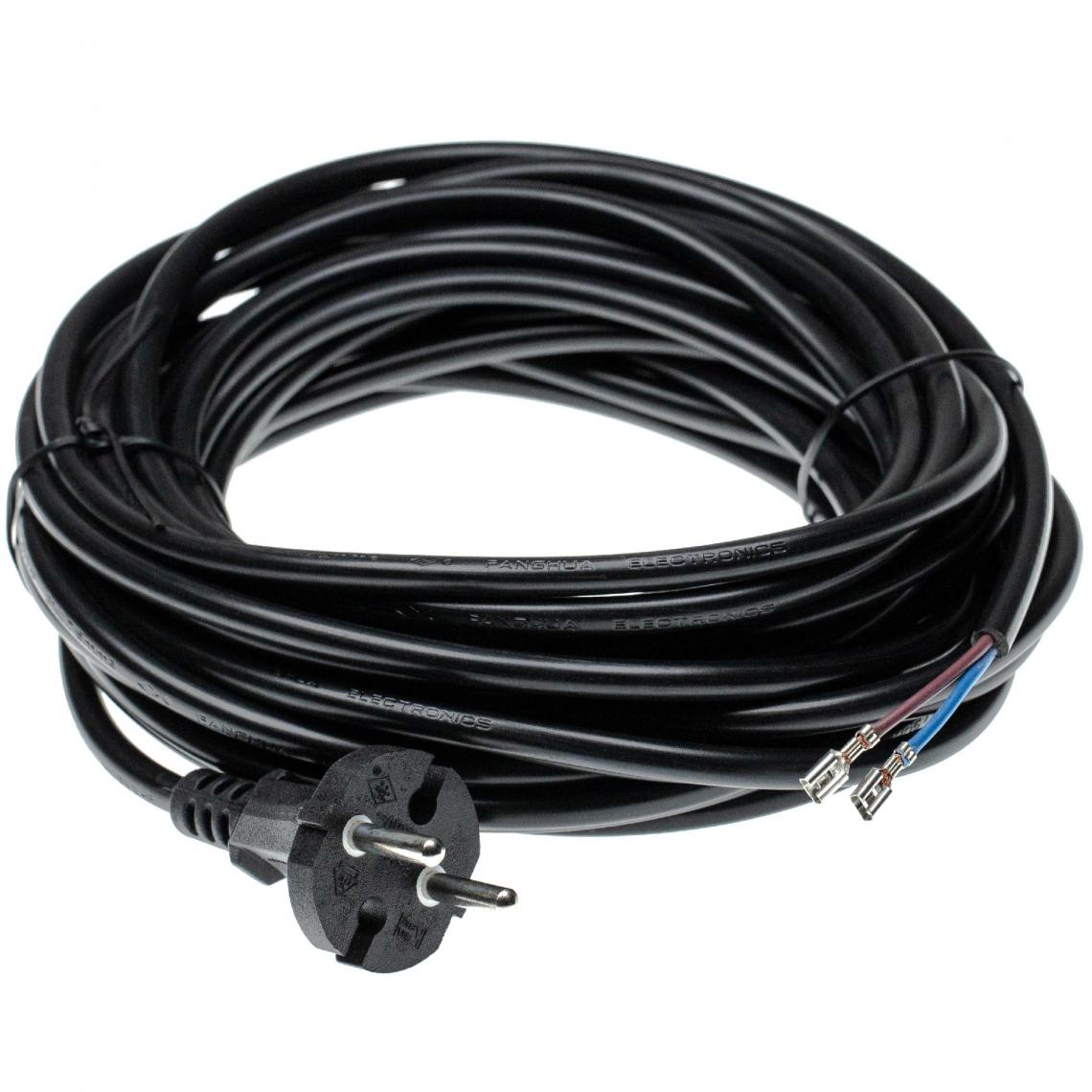 Vhbw - vhbw Câble électrique compatible avec Kärcher NT361, NT48/1, NT501, NT561, NT611 Eco aspirateurs - 10 m, 4000 W - Accessoire entretien des sols