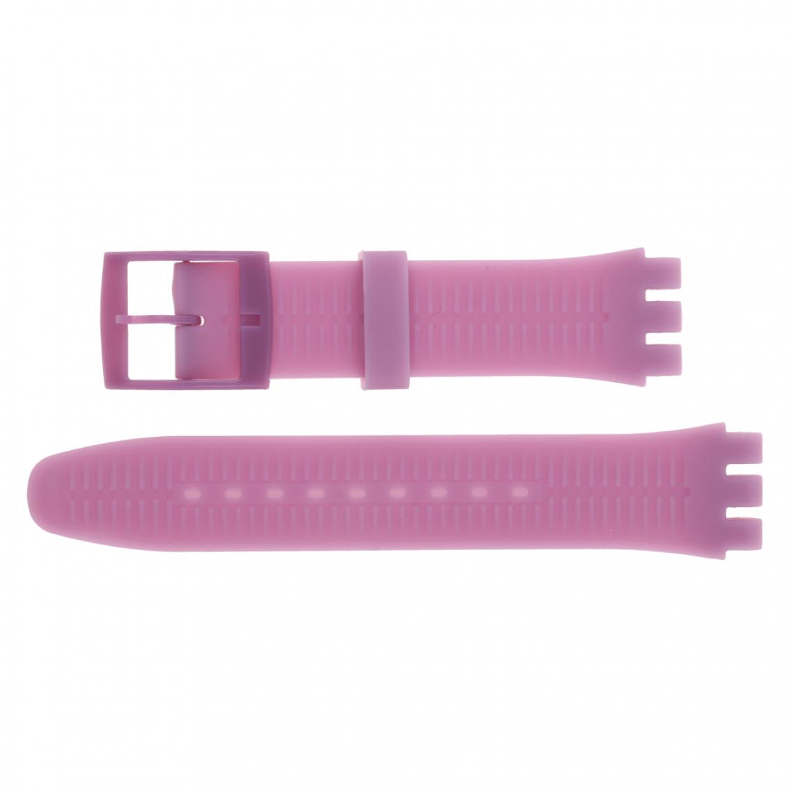 marque generique - Bracelets de montre en caoutchouc de silicone de 19 mm imperméables violet clair - Accessoires montres connectées