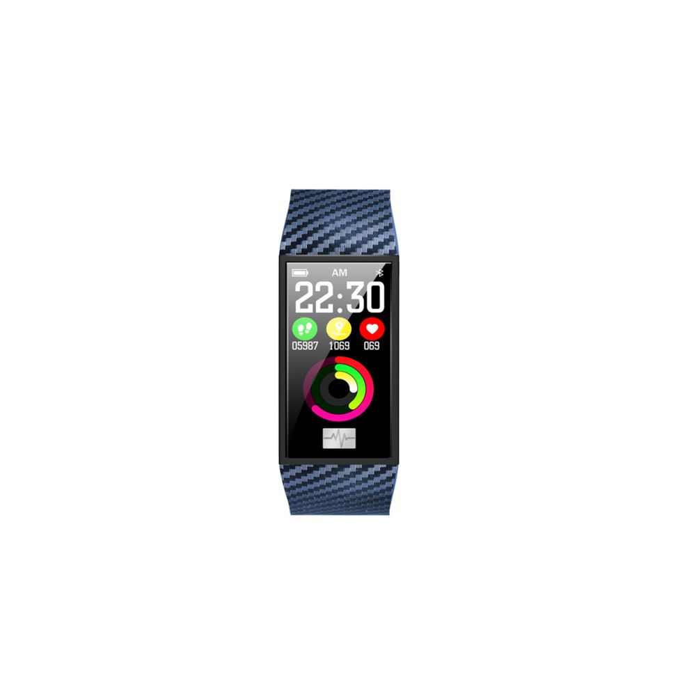 Generic - Moniteur de fréquence cardiaque Smart Watch Blue-Tooth Ecg Sport Podomètre Dt58 bleu - Montre connectée