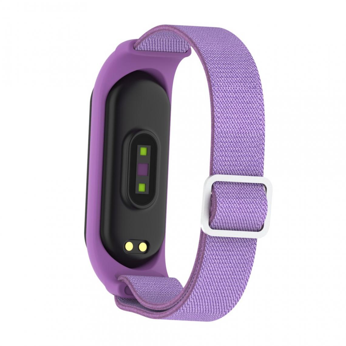 Other - Bracelet en nylon Élastique violet pour votre Xiaomi Mi Band 3/4/5/6 - Accessoires bracelet connecté