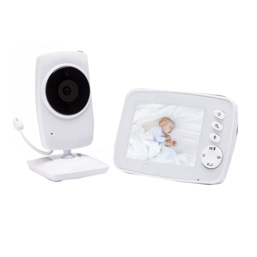 marque generique - Sans fil 3.2 pouces Caméra Babyphone LCD couleur numérique Night Vision Audio Vidéo blanc - Babyphone connecté