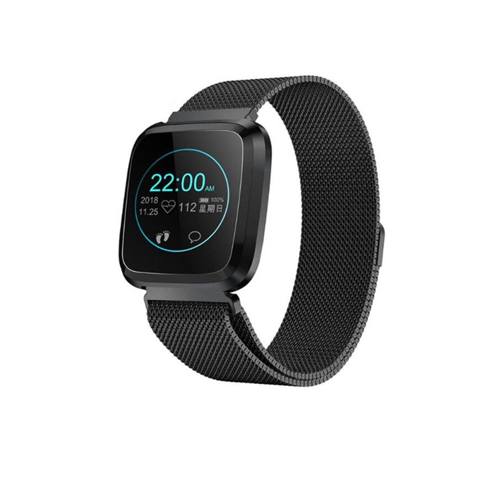 marque generique - YP Select 1,3 pouces Écran couleur Pression artérielle Moniteur de fréquence cardiaque Sport Bluetooth Smart Wristband Watch-NOIR - Montre connectée