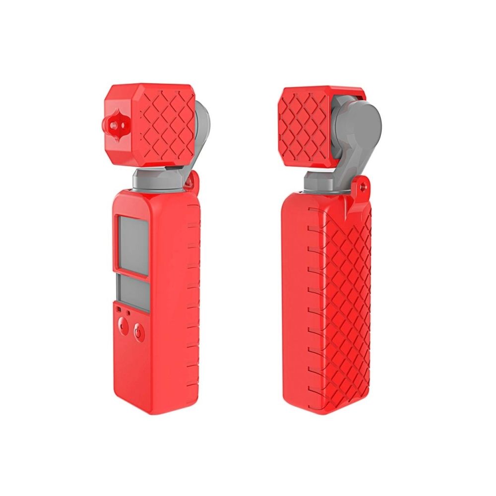 Wewoo - Etui en silicone 2 1 de texture diamantée pour pochette OSMO (rouge) - Caméras Sportives