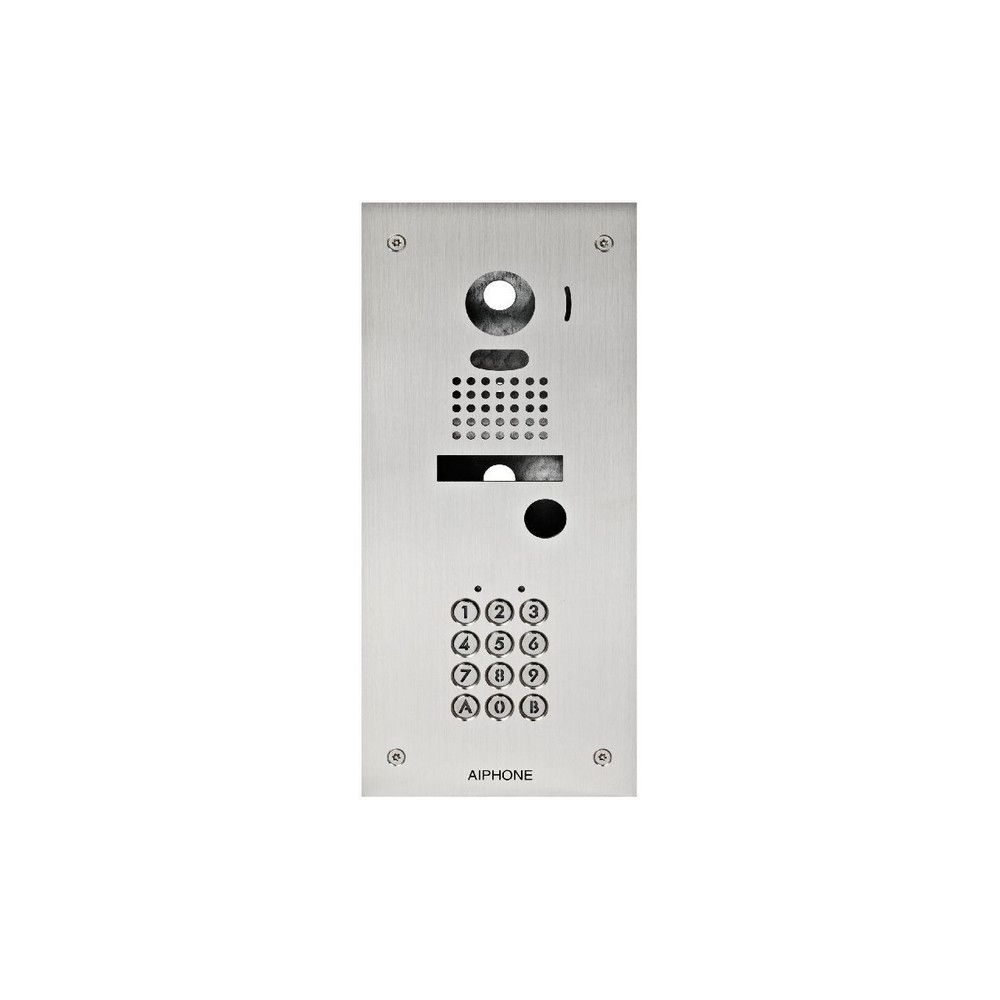 Aiphone - Façade inox 2 mm encastrée avec clavier 100 codes pour kits vidéo JK et JO - Motorisation de volet