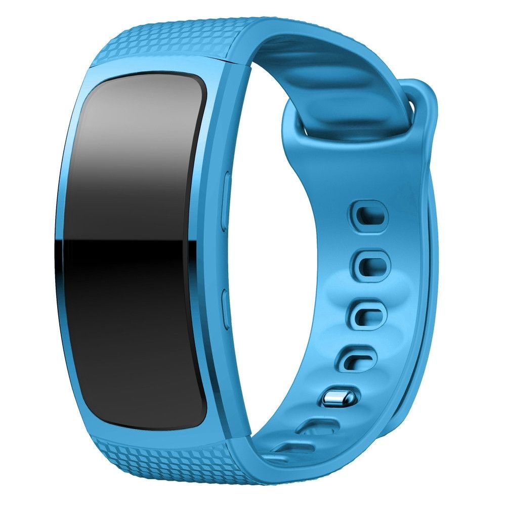 Wewoo - Bracelet pour montre connectée en silicone Samsung Gear Fit2 SM-R360taille de la dragonne 150-213mm bleu clair - Bracelet connecté