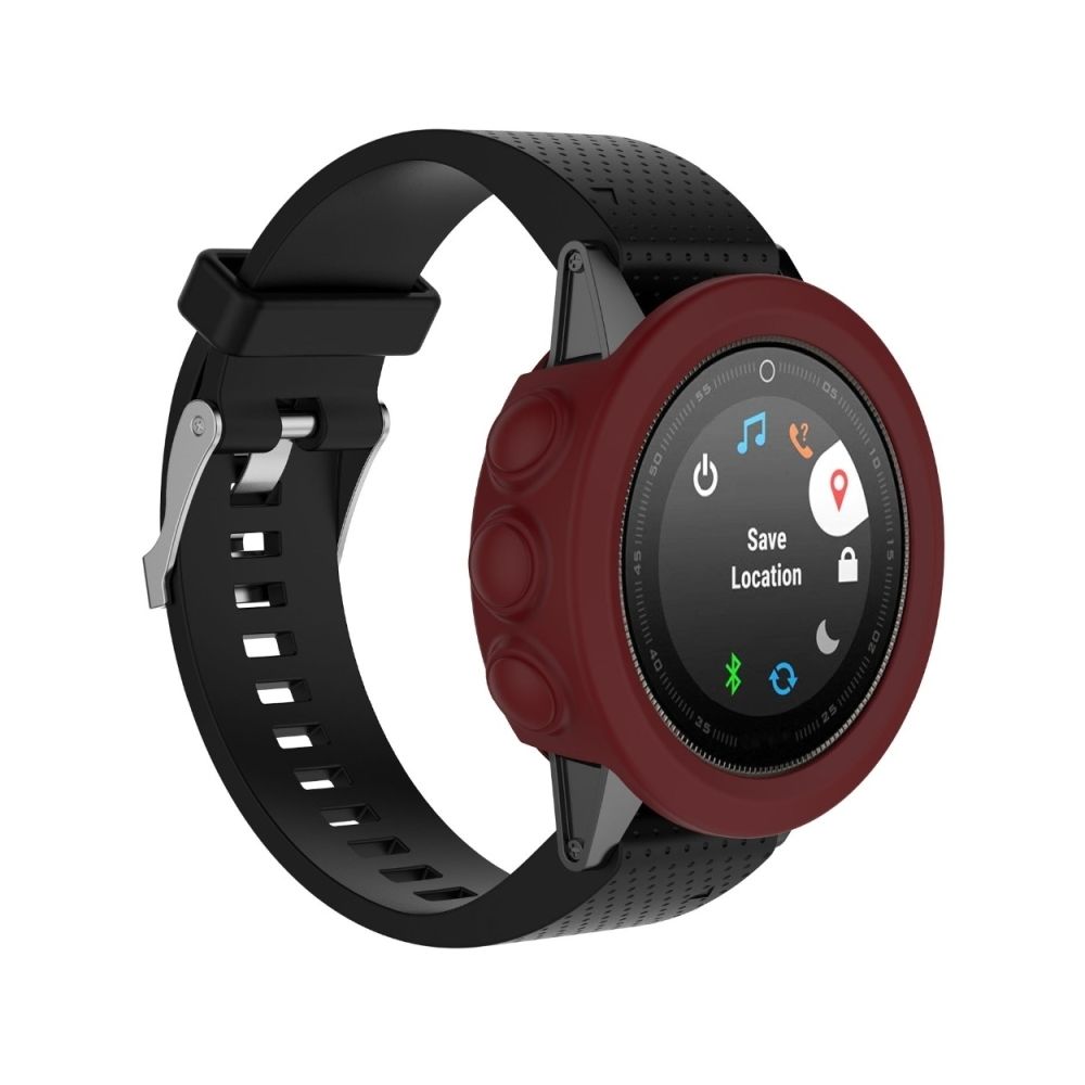 Wewoo - Protection écran Étui de en silicone de montre de couleur solide pour Garmin 5 / 5S / 5X rouge - Accessoires montres connectées