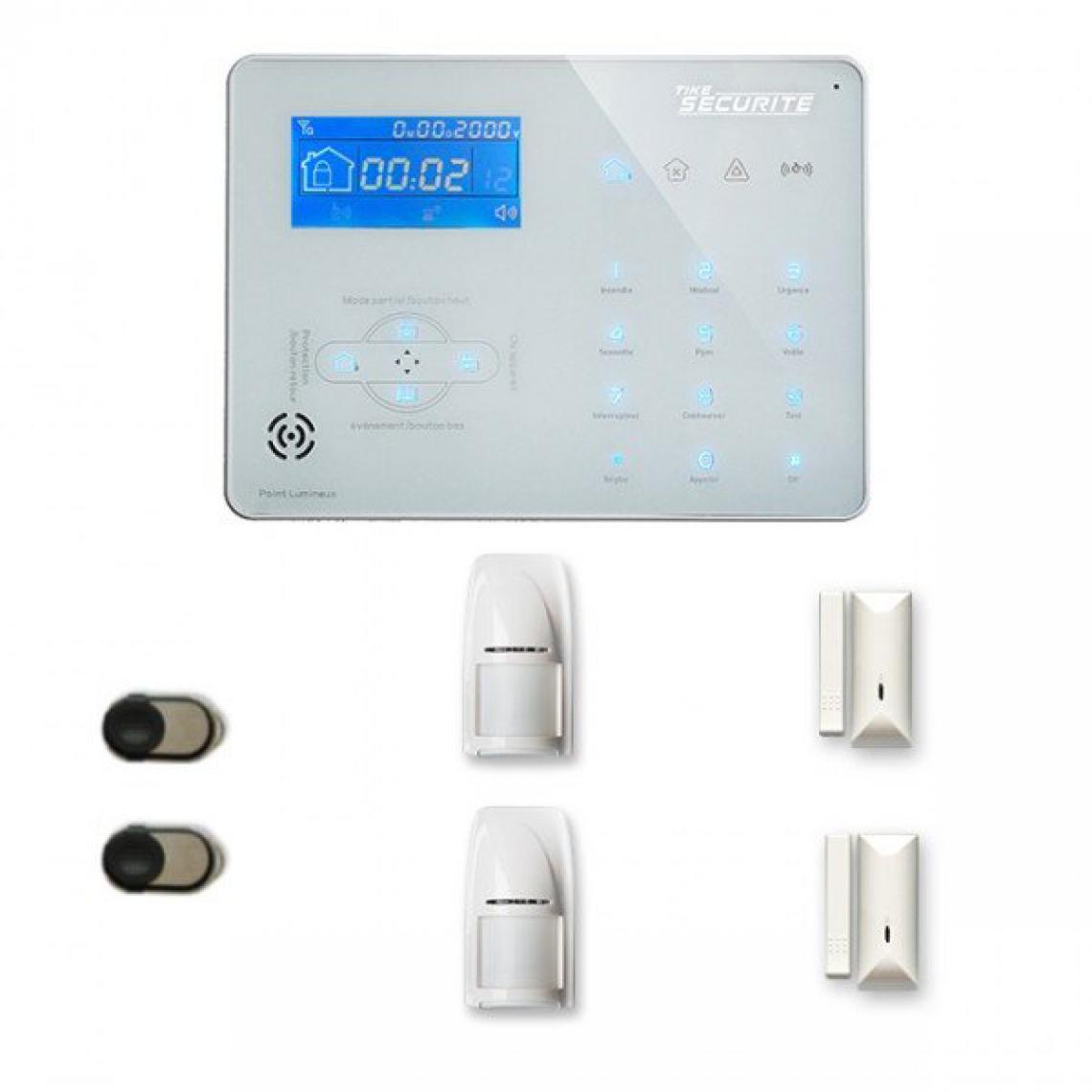 Tike Securite - Alarme maison sans fil ICE-B20 Compatible Box internet et GSM - Alarme connectée