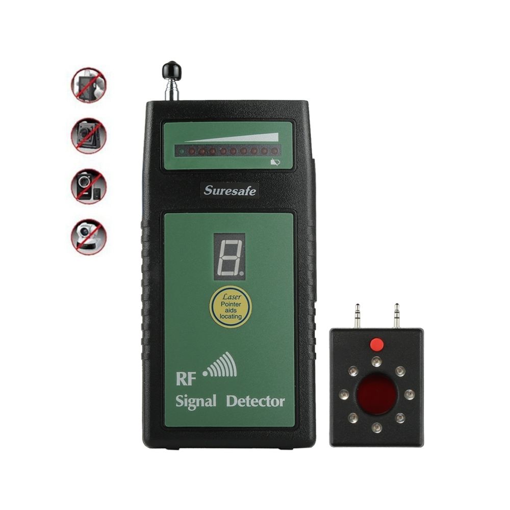 Wewoo - Détecteur de signal WiFi de de de RF de seuil automatique avec 8 LEDs, fréquence de détection: 50 MHz-6.0 GHz, prise US / EU / UK, AC 100-240V - Accessoires sécurité connectée