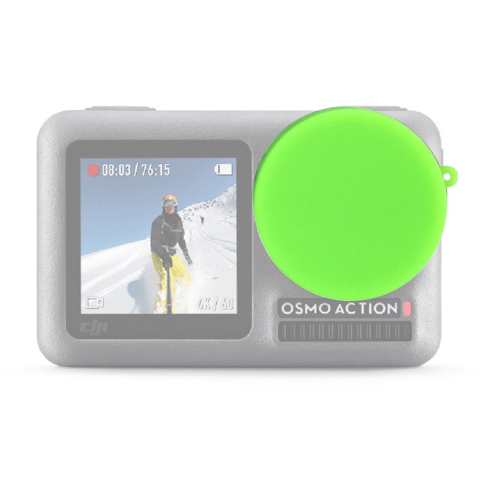 Wewoo - Couvre-objectif de protection en silicone pour Osmo Action vert - Caméras Sportives