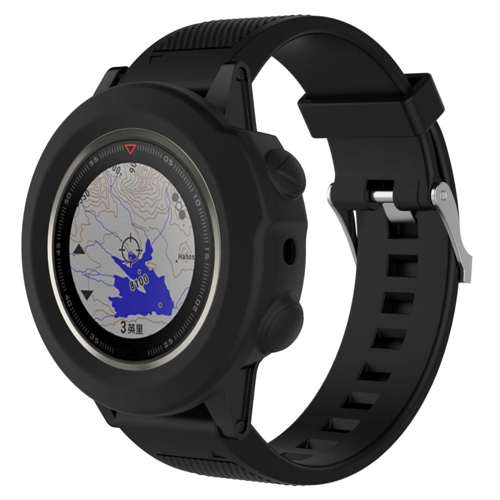 Wewoo - Boîtier de montre Étui de protection en silicone Smart Watchhôte non inclus pour Garmin Fenix 5X noir - Accessoires montres connectées