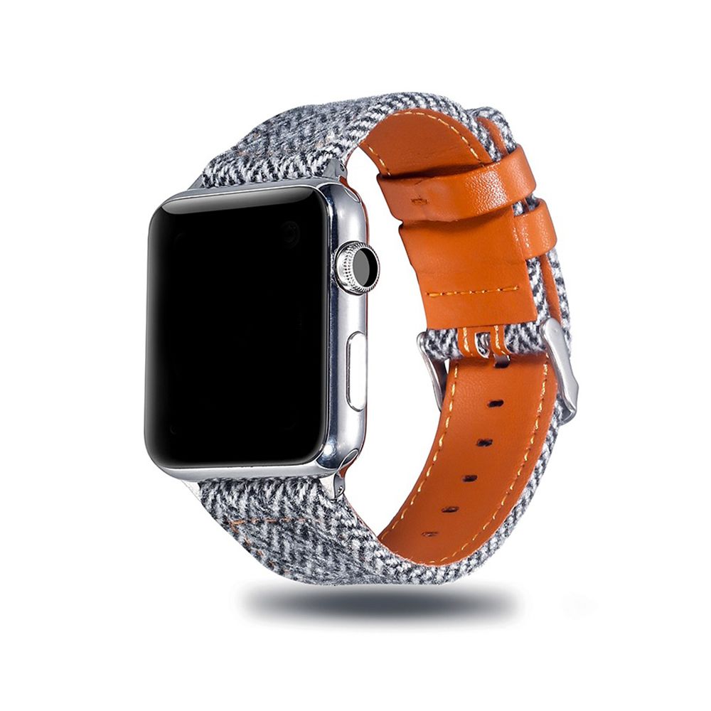 Izen - Bracelet Tissu Cuir Pour Apple Watch Pour Modèle 38Mm 40Mm_Classic - Accessoires Apple Watch