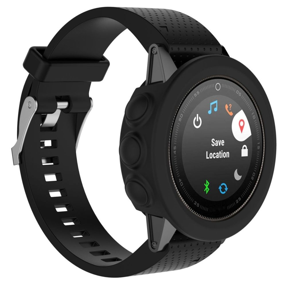 Wewoo - Boîtier de montre Étui de protection en silicone Smart Watchhôte non inclus pour Garmin Fenix 5S Noir - Accessoires montres connectées
