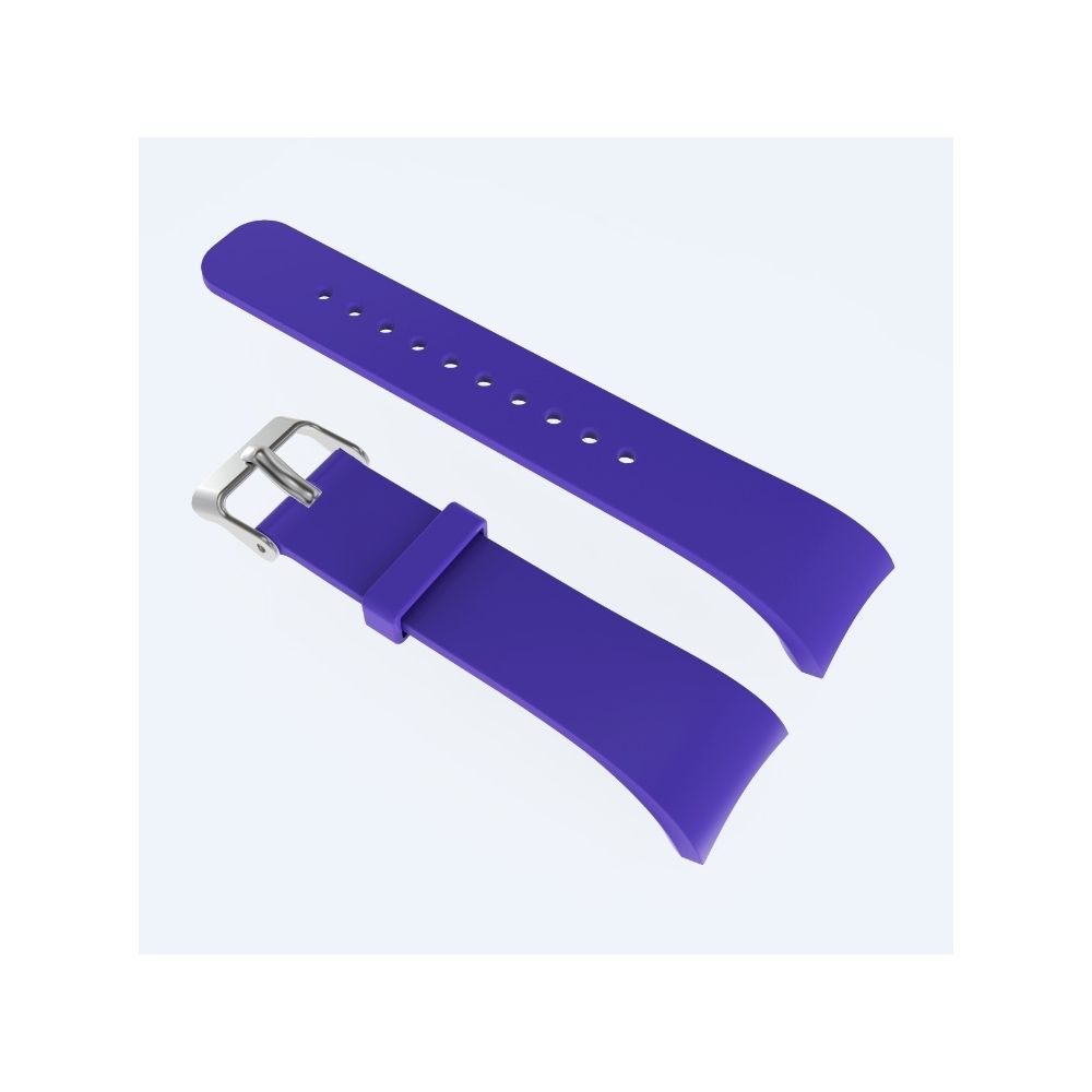 Wewoo - Bracelet de montre en cuir couleur unie pour Galaxy Gear Fit2 R360 (Violet) - Bracelet connecté