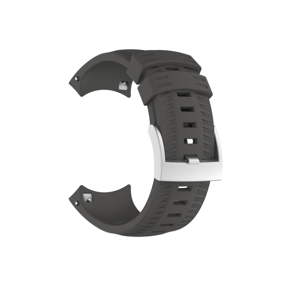 Wewoo - Bracelet pour montre connectée Dragonne de remplacement en silicone SUUNTO 9 Gris - Bracelet connecté