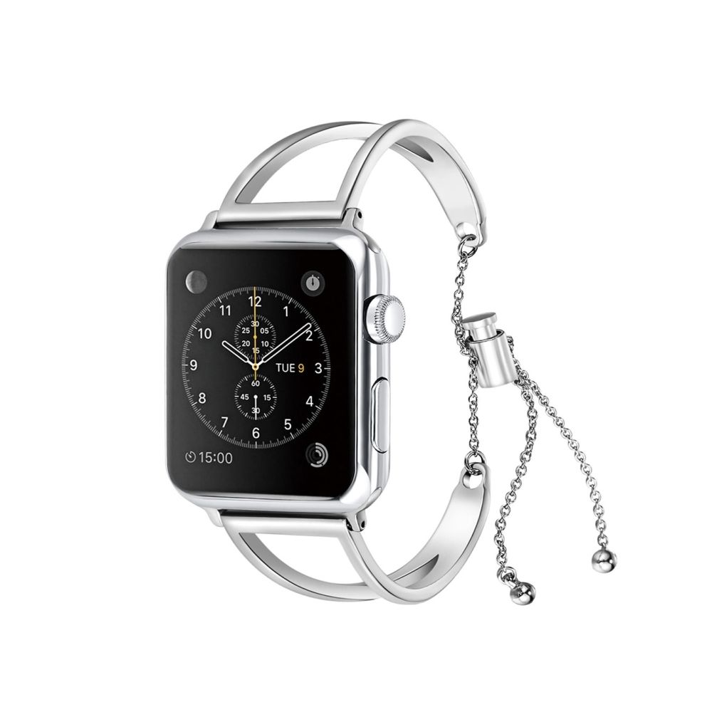 Wewoo - Bracelet en forme de lettre V avec bracelet en acier et boucle en acier inoxydable pour Apple Watch séries 3 et 2 et 1 de 42 mm (argent) - Accessoires Apple Watch