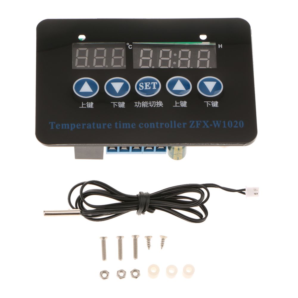 marque generique - double commutateur de thermomètre de contrôleur de température de thermostat mené numérique 12v - Détecteur connecté
