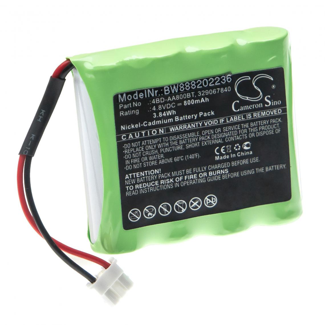 Vhbw - vhbw Batterie remplacement pour Schneider 329067840, 4BD-AA800BT, 513141006 pour éclairage d'issue de secours (800mAh, 4,8V, NiCd) - Autre appareil de mesure