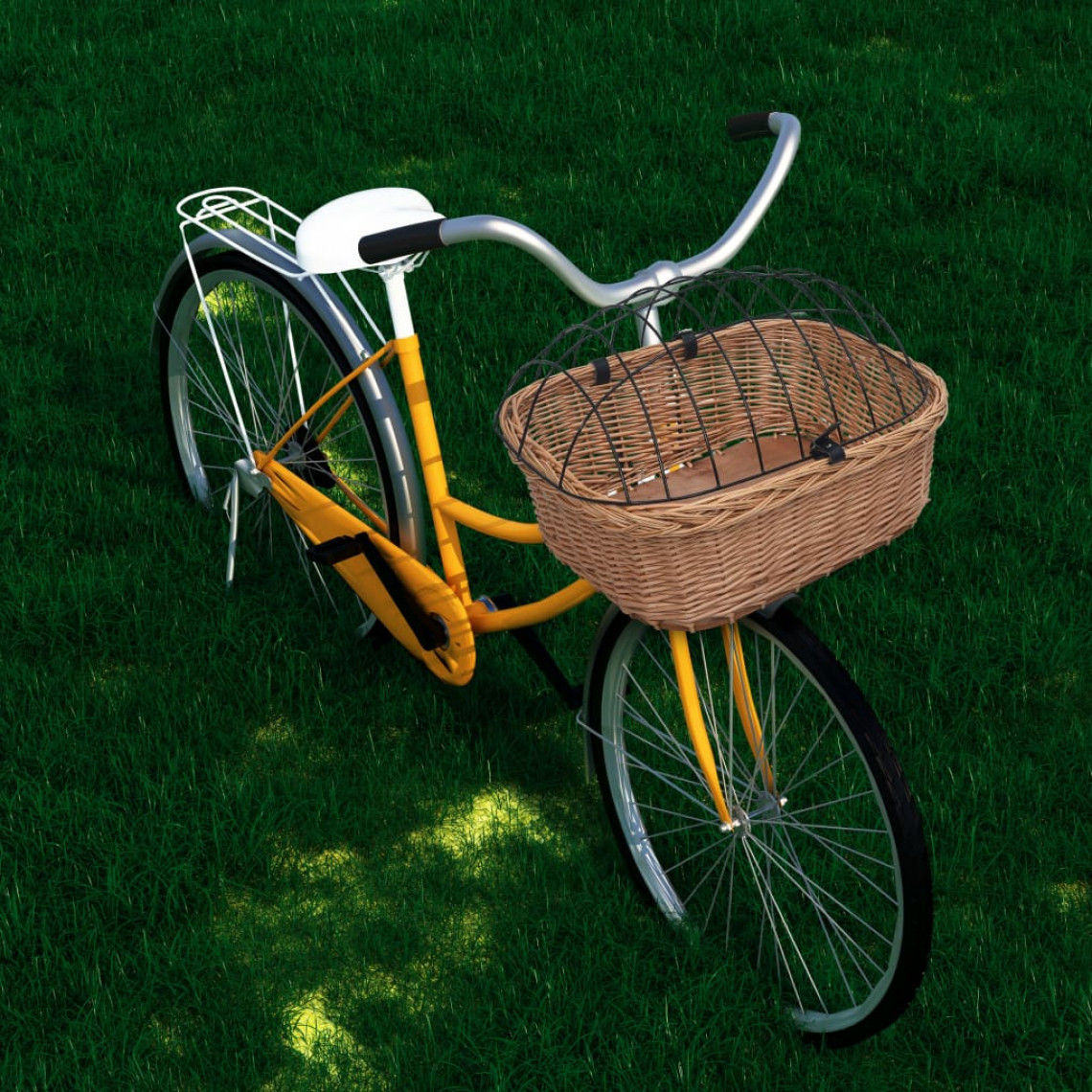 Vidaxl - vidaXL Panier avant de vélo avec couvercle 50x45x35 cm Saule naturel - Vélo électrique
