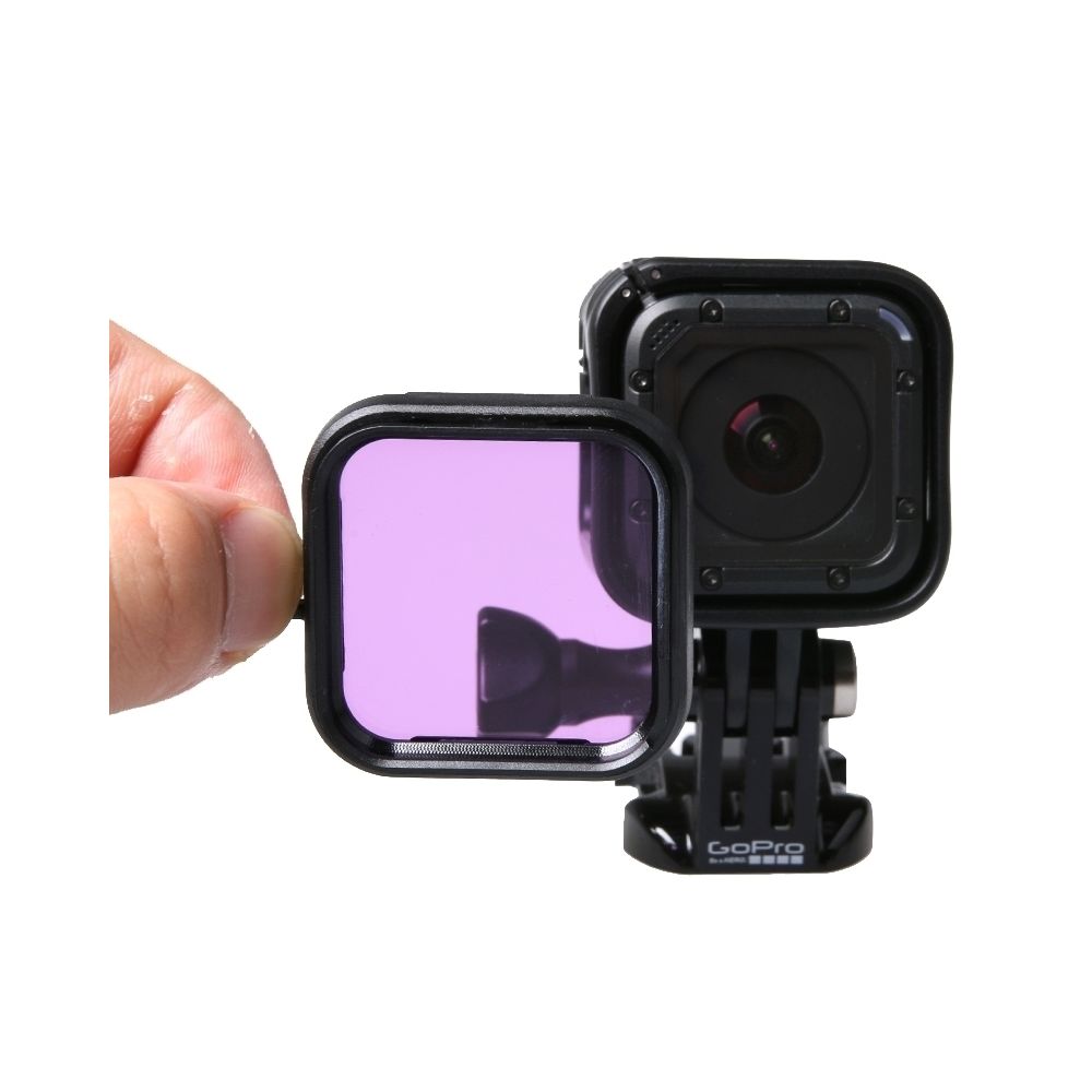 Wewoo - Filtre pour la session de GoPro HERO4 pourpre de plongée d'accessoire de de logement standard - Caméras Sportives