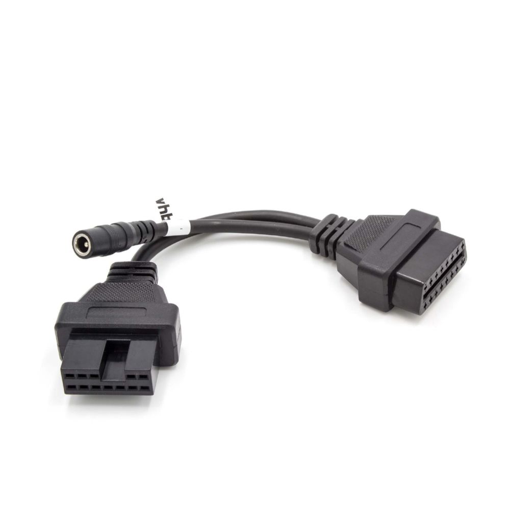 Vhbw - vhbw OBD2 - Câble adaptateur 12Pin à 16Pin pour Appareil de diagnostic OBD pour les anciens modèles Mitsubishi / Hyundai - avec connecteur 12Pin. - Caméras Sportives
