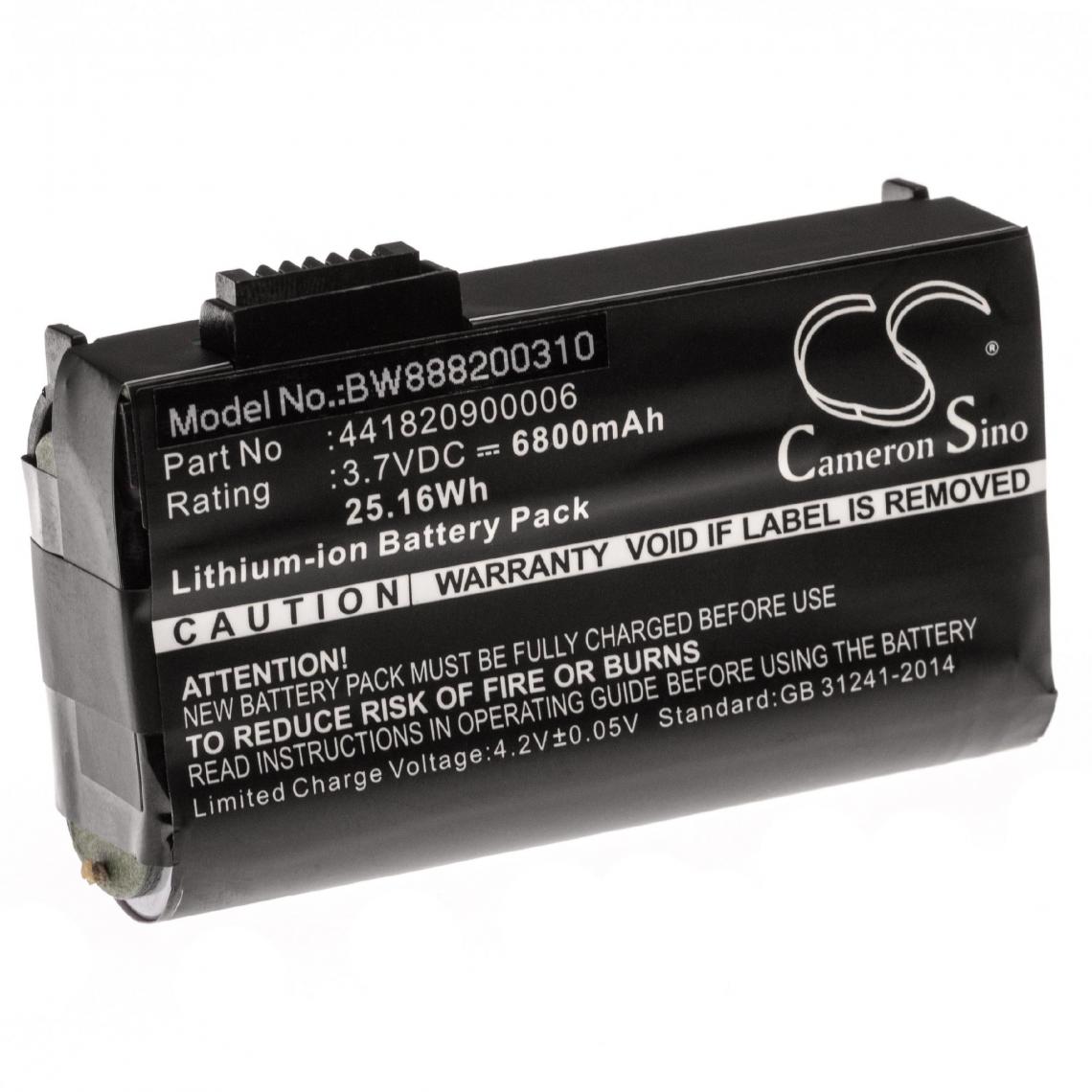 Vhbw - vhbw batterie pour Getac PS236, PS336 scanner de code-barres POS 6800mAh (3.7V) Li-Ion - Caméras Sportives